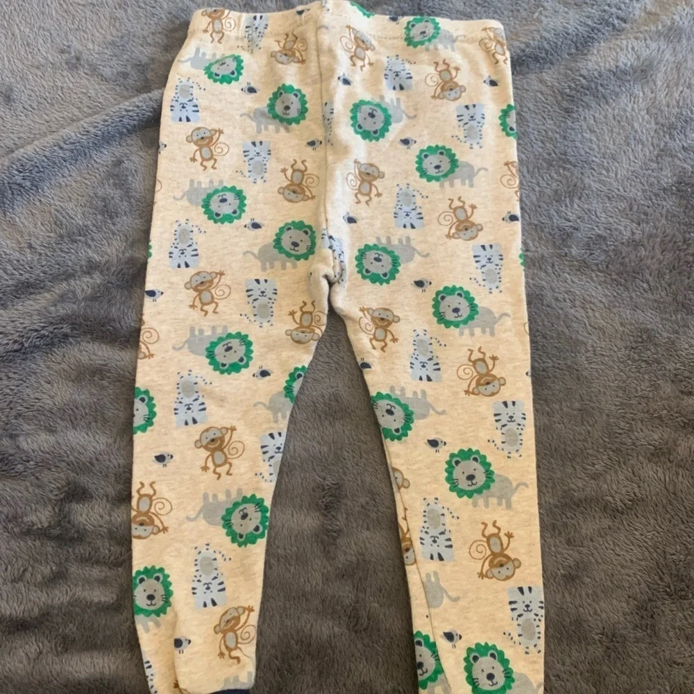 Carter's Gray and Cream Animal Pajama Set
